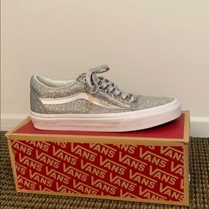 Silver glitter old skool vans